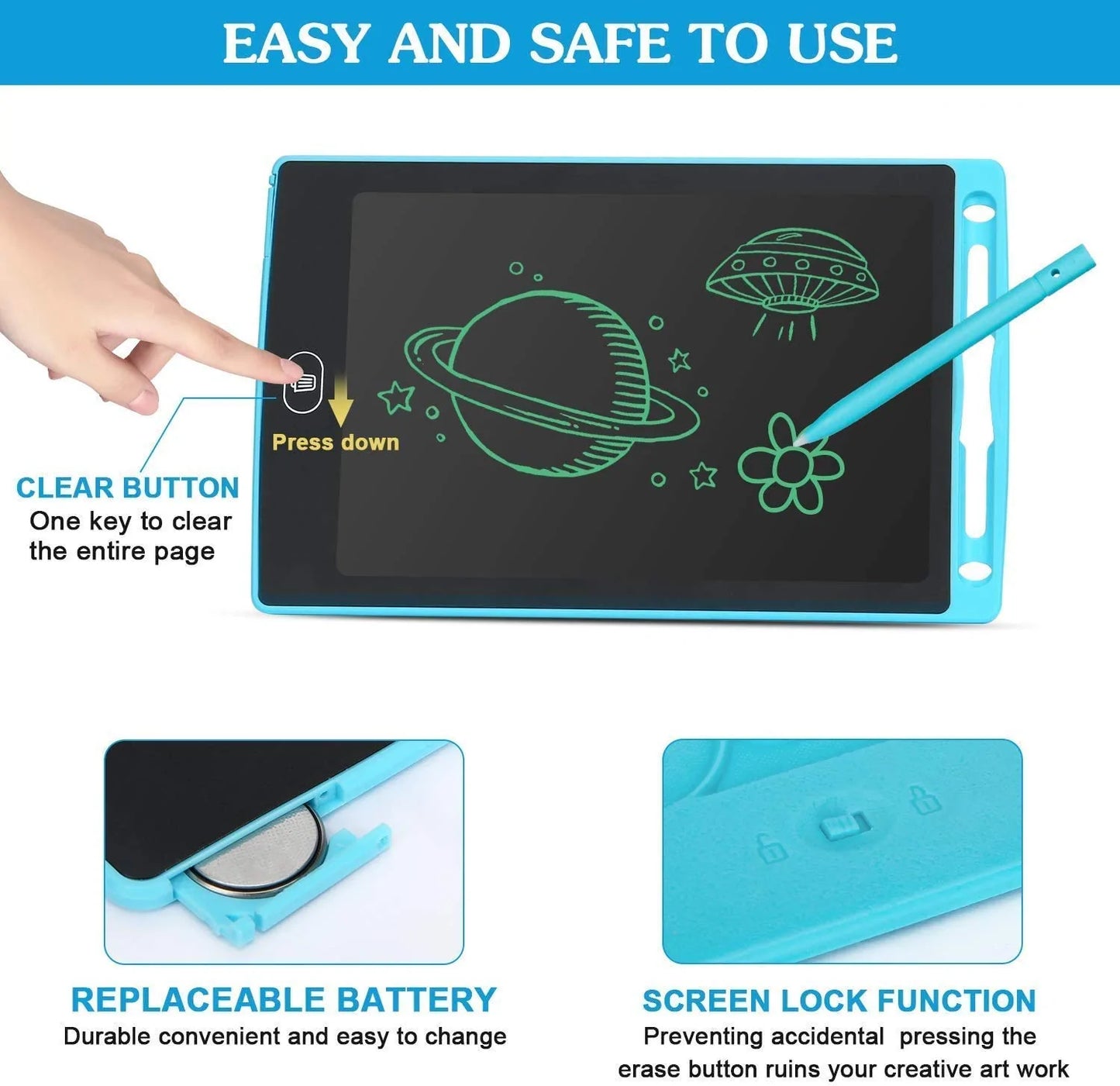 Slatezy™️ - LCD Writing Tablet with Stylus Pen